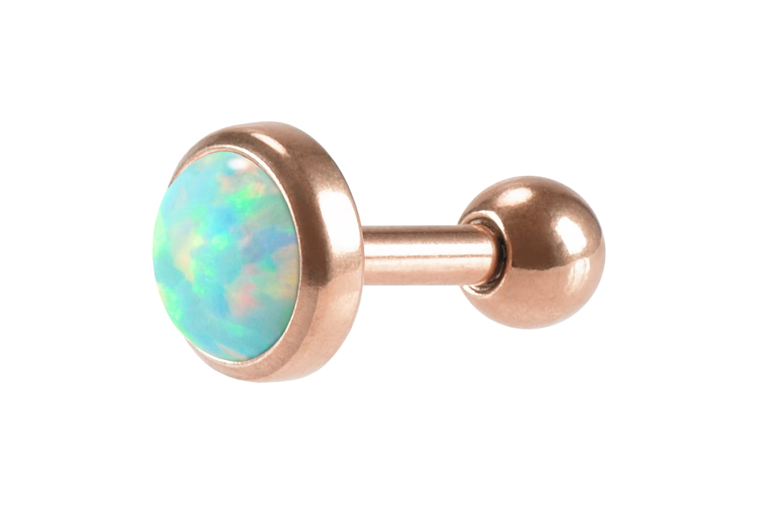 Chirurgenstahl Ohrpiercing SYNTHETISCHER OPAL ++SALE++